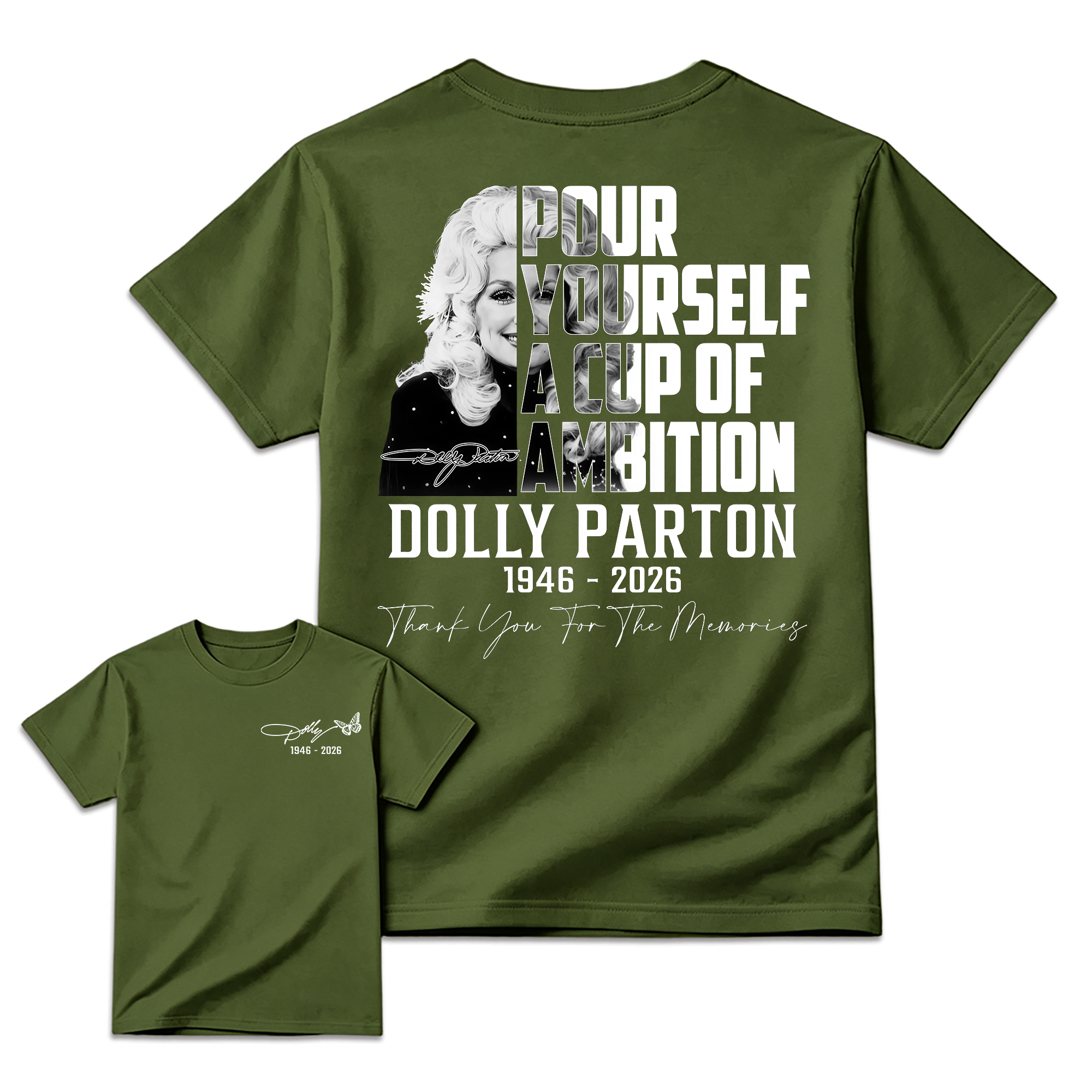 Dolly Parton 9 to 5 Tribute Shirt, Pour Yourself A Cup Of Ambition Tee, Country Music Legend T-Shirt