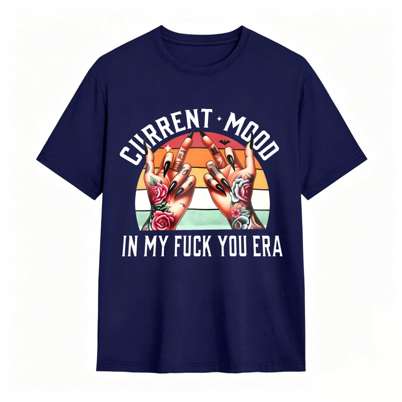 Current Mood In My Era With Tattooed Hands And Rose Design Unisex Classic T-shirt