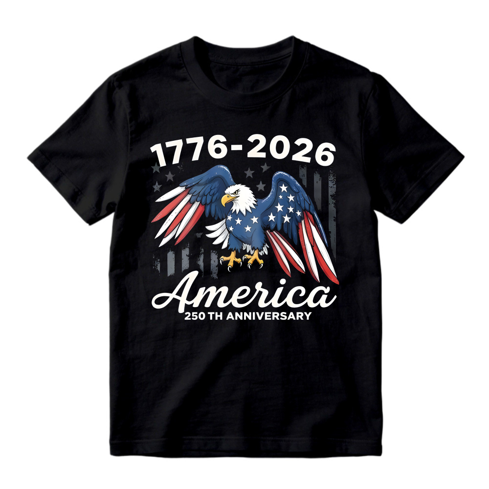 American Eagle With Flag Wings 1776 2026 America 250th Anniversary T-shirt