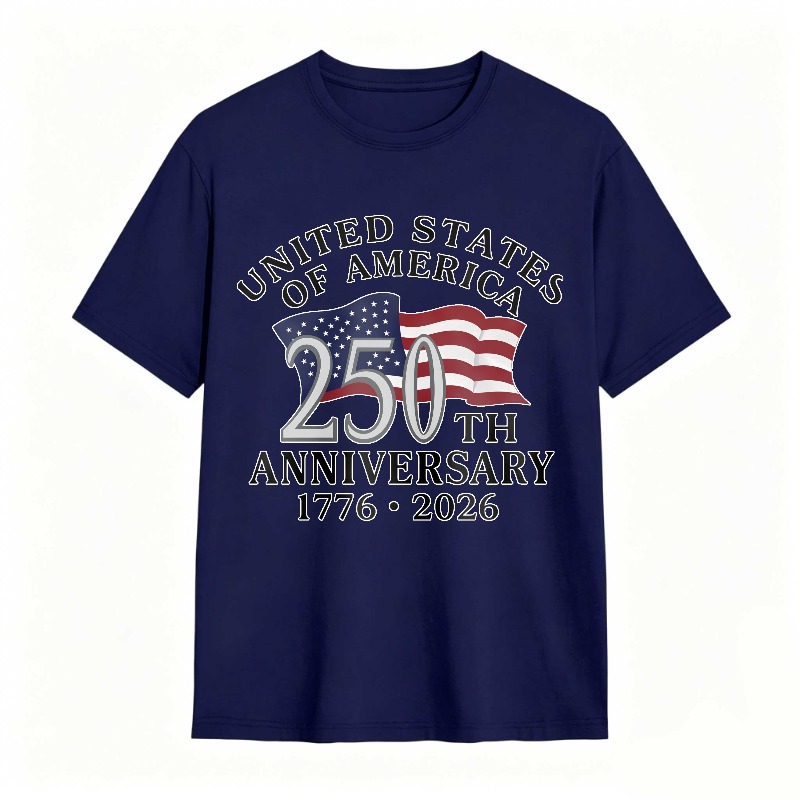 United States Of America 250th Anniversary 1776 2026 Flag Design T-shirt