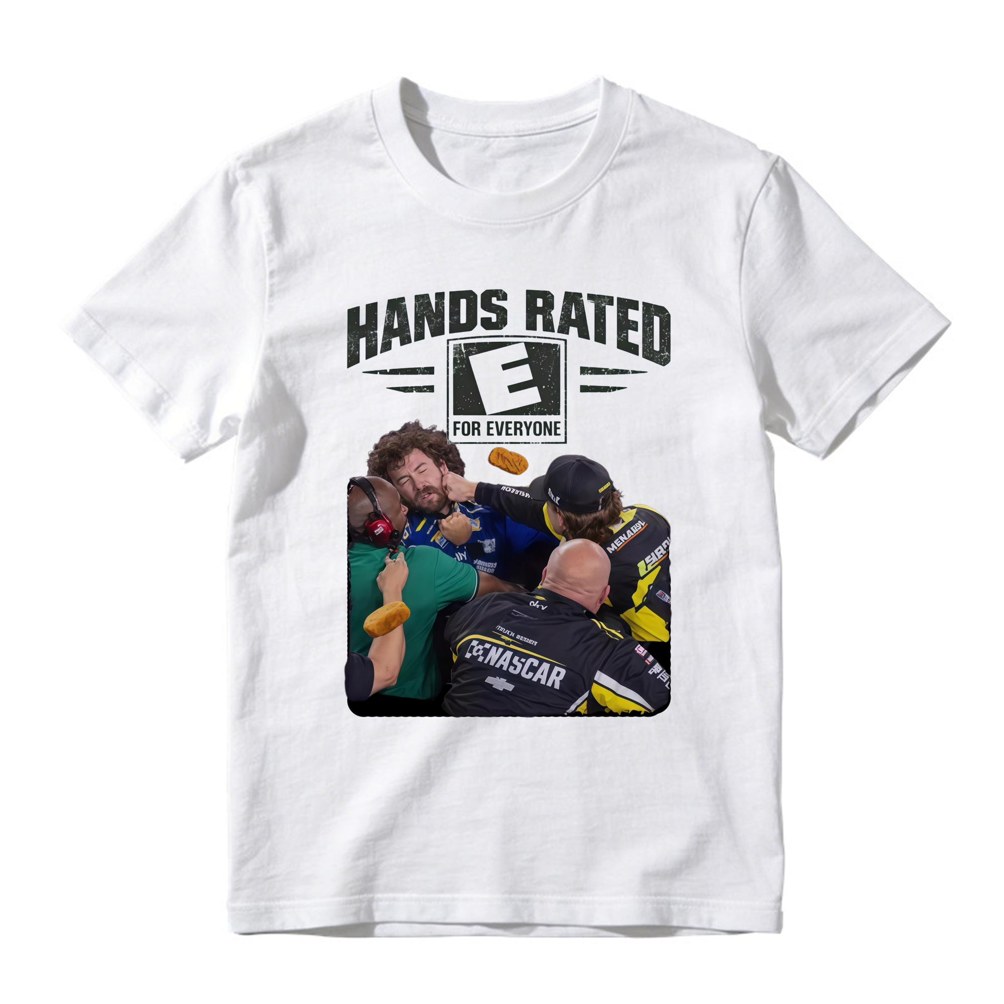Carson Hocevar vs Ryan Blaney Shirt, Hands Rated E For Everyone T-Shirt, Vintage Bootleg Racing Graphic Tee, NASCAR Fight Apparel, Gift Tee
