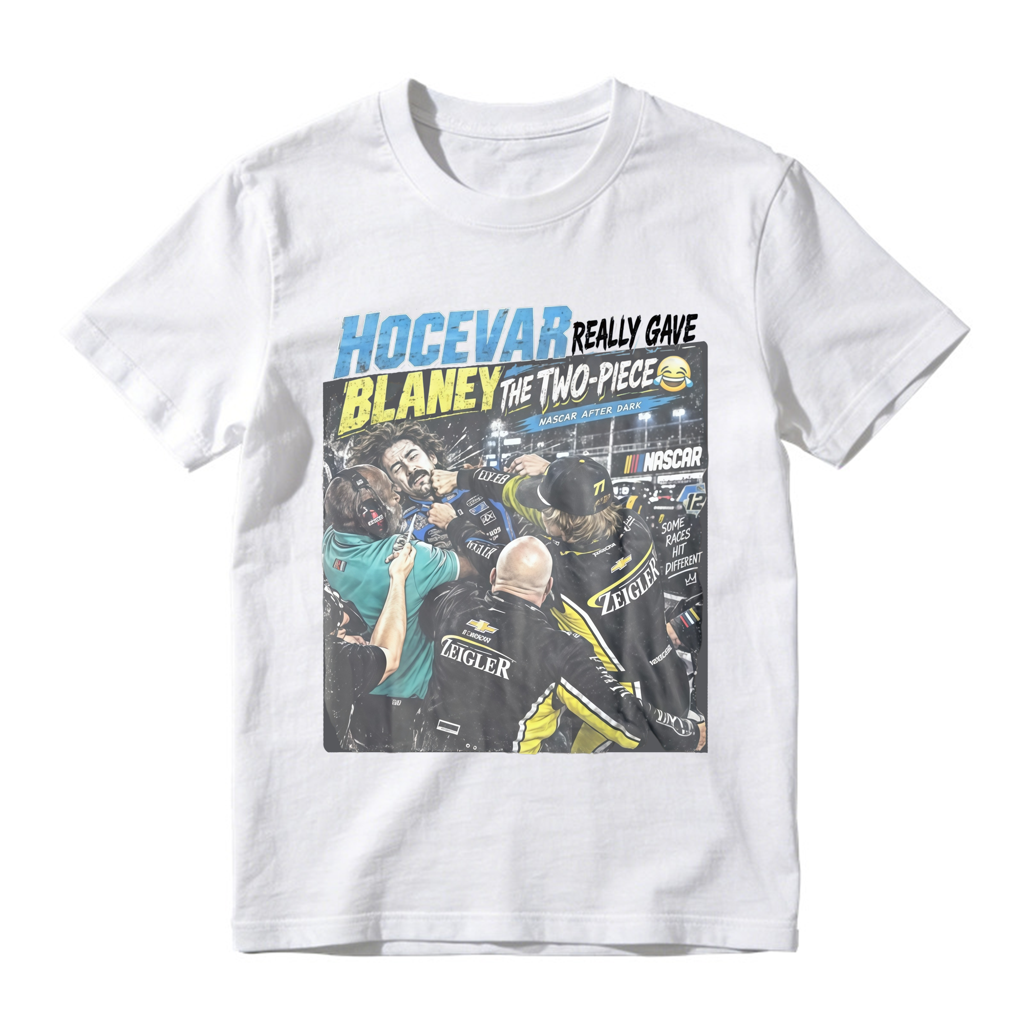 Carson Hocevar Ryan Blaney Shirt  “Two-Piece” Funny Racing Graphic Tee  Vintage NASCAR-Inspired Fight T-Shirt  Race Day Fan Gift