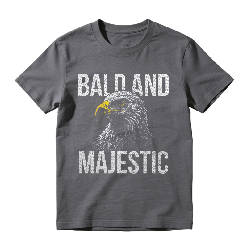 Bald and Majestic Sarcastic Eagle Funny Graphic T-shirt for Men