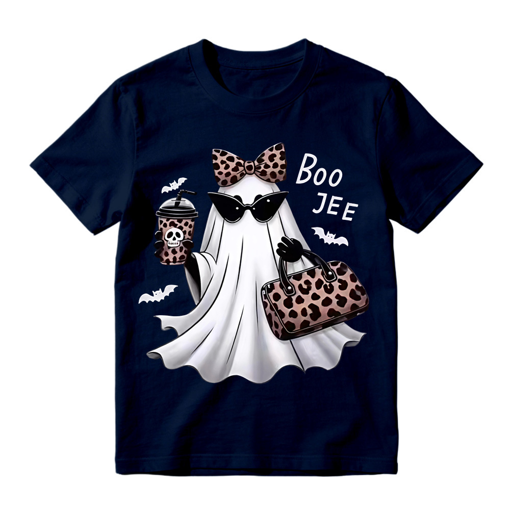 B-J Ghost Shirt Leopard Ghost Tee Ghost Coffee Shirt