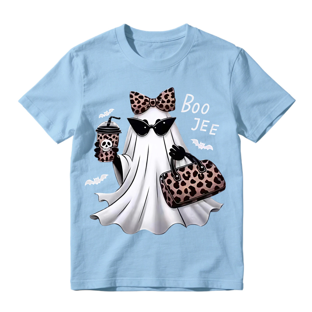 B-J Ghost Shirt Leopard Ghost Tee Ghost Coffee Shirt