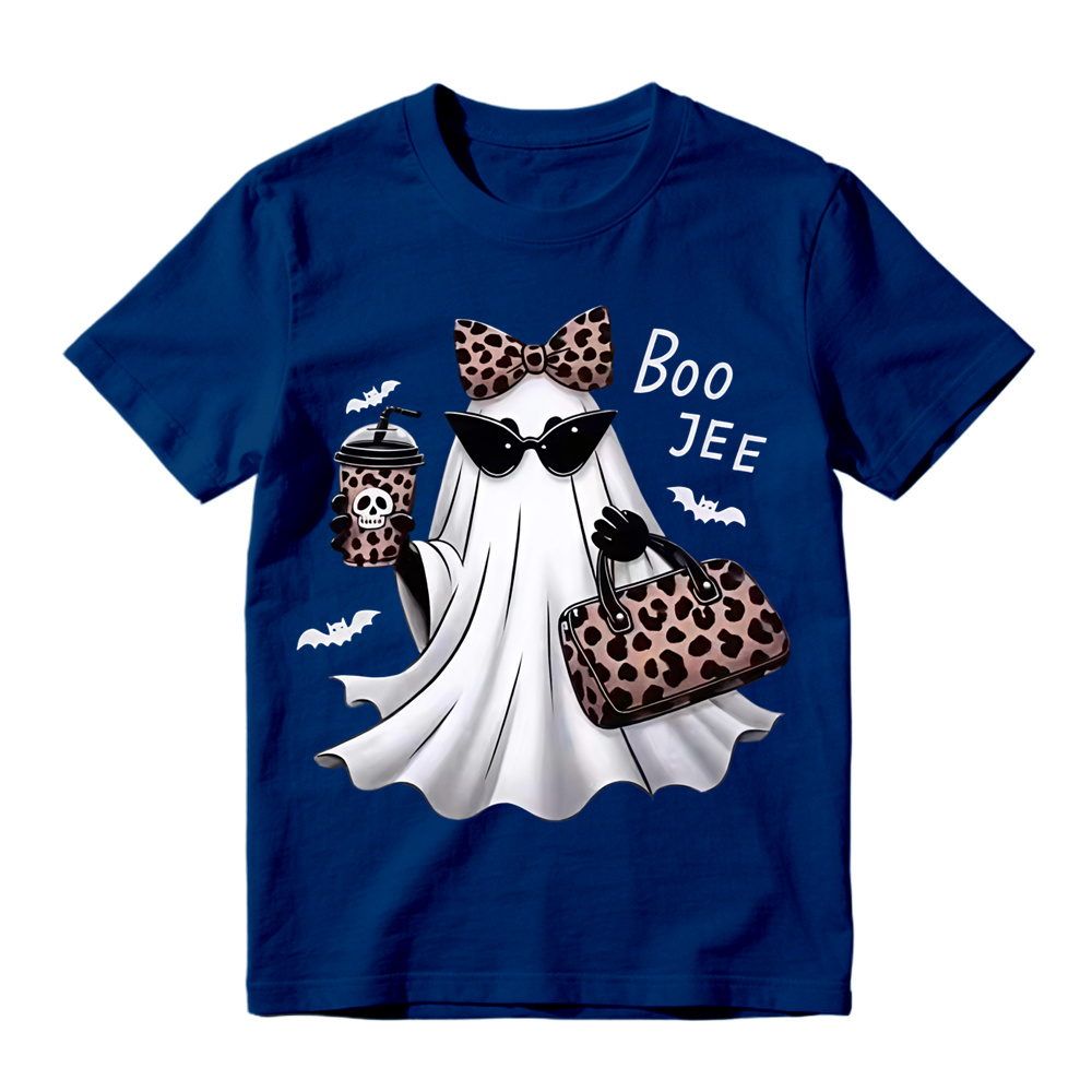 B-J Ghost Shirt Leopard Ghost Tee Ghost Coffee Shirt
