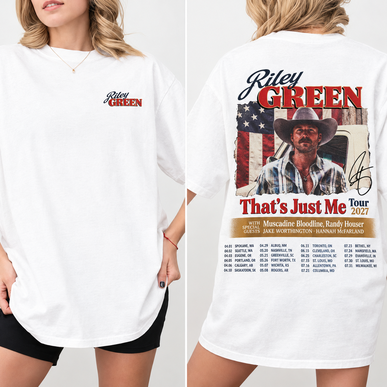 R-G That’s Just Me Tour T-Shirt, Tour Dates Two Sided Graphic Tee, Country Music Concert Shirt, Southern Country Western Cowboy Tee, Americana Music Merch,  Fan Apparel, Vintage Country Tour Gift