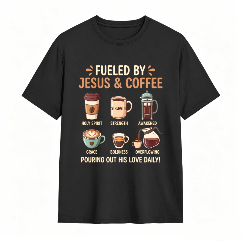 Fueled by Jesus and Coffee T-shirt