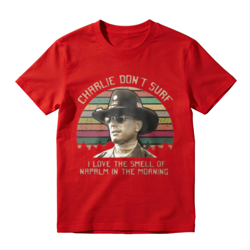 Charlie Dont Surf I Love The Smell Of Napalm In The Morning Vintage Retro Sunset Unisex Classic T-shirt