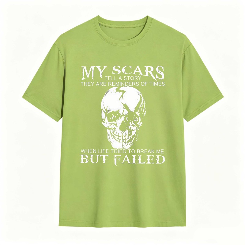 Skull And Scar Story Quote Unisex Classic T-shirt