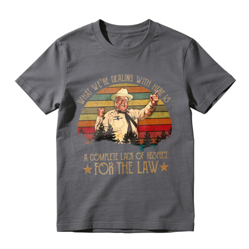 What We Re Dealing With Here Is A Complete Lack Of Respect For The Law Vintage Retro Sunset Unisex Classic T-shirt