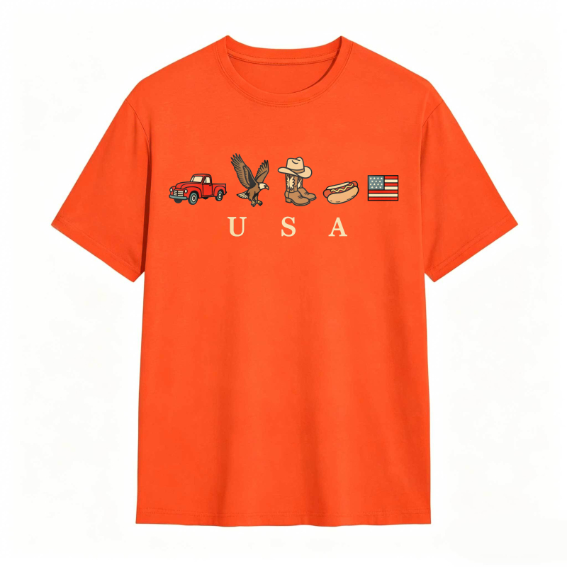 USA Icons Comfort Colors 4th Of July Graphic Tee