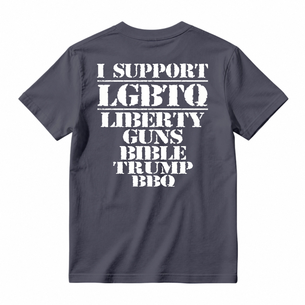 I Support LGBTQ Liberty Guns Bible Trump BBQ Unisex Classic T-shirt