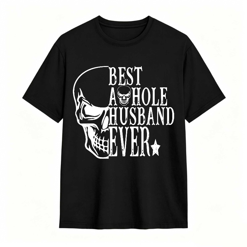 Skull And Text Best A Hole Husband Ever Unisex Classic T-shirt