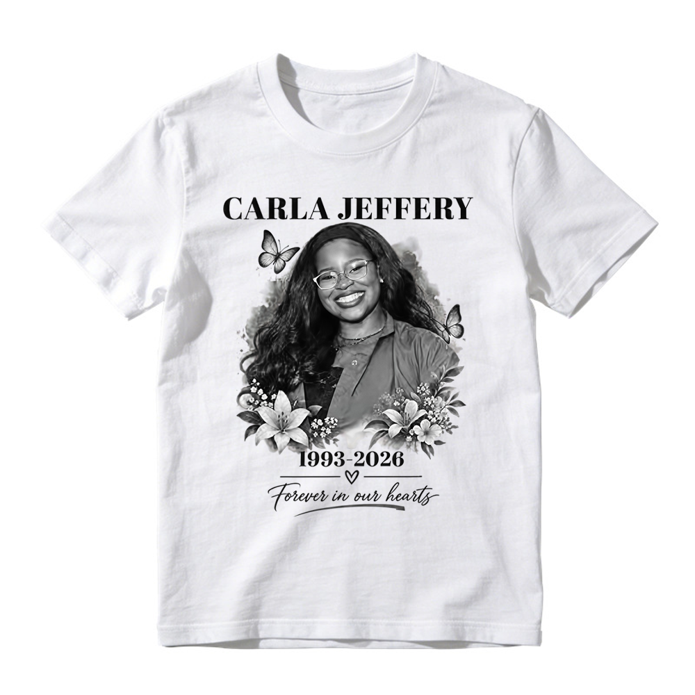 C-J Shirt Unisex In Loving Memory T-Shirt Forever in Our Hearts Memorial Tee Floral Butterfly Remembrance Shirt