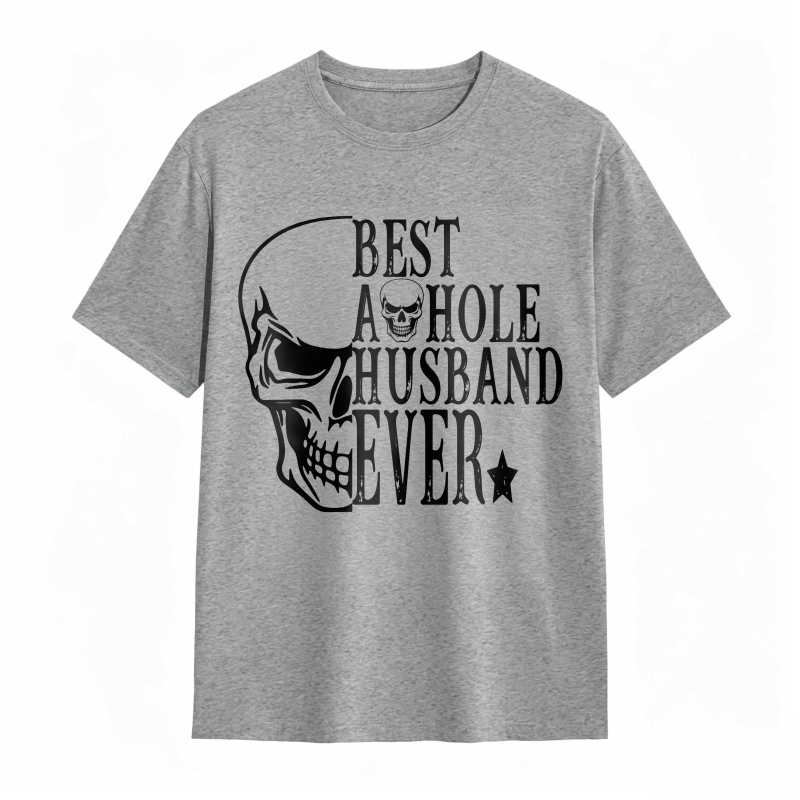 Skull And Text Best A Hole Husband Ever Unisex Classic T-shirt