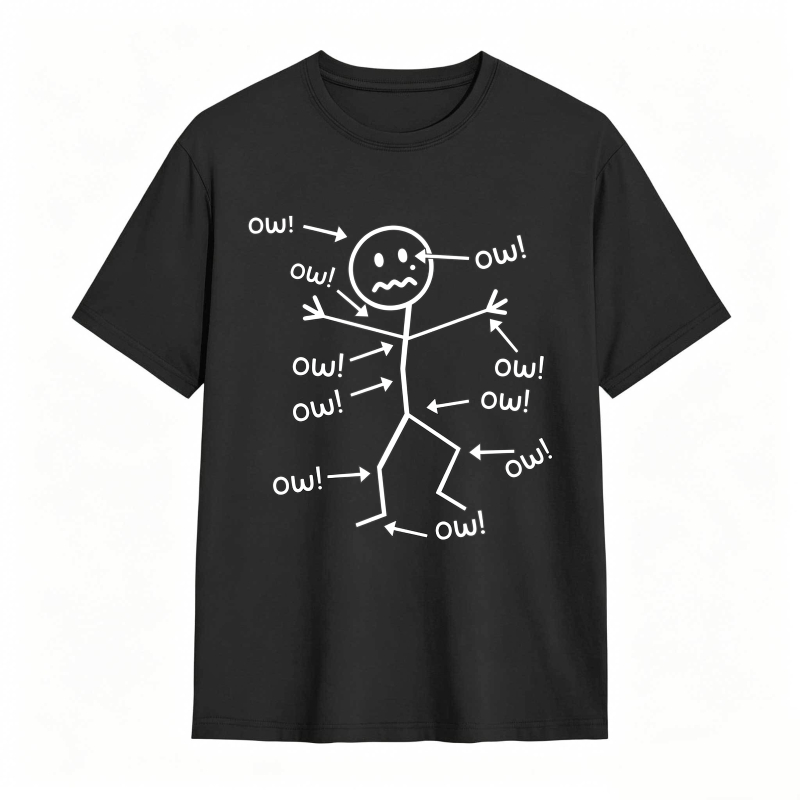 Owl Stick Figure With Arrows And Text Unisex Classic T-shirt
