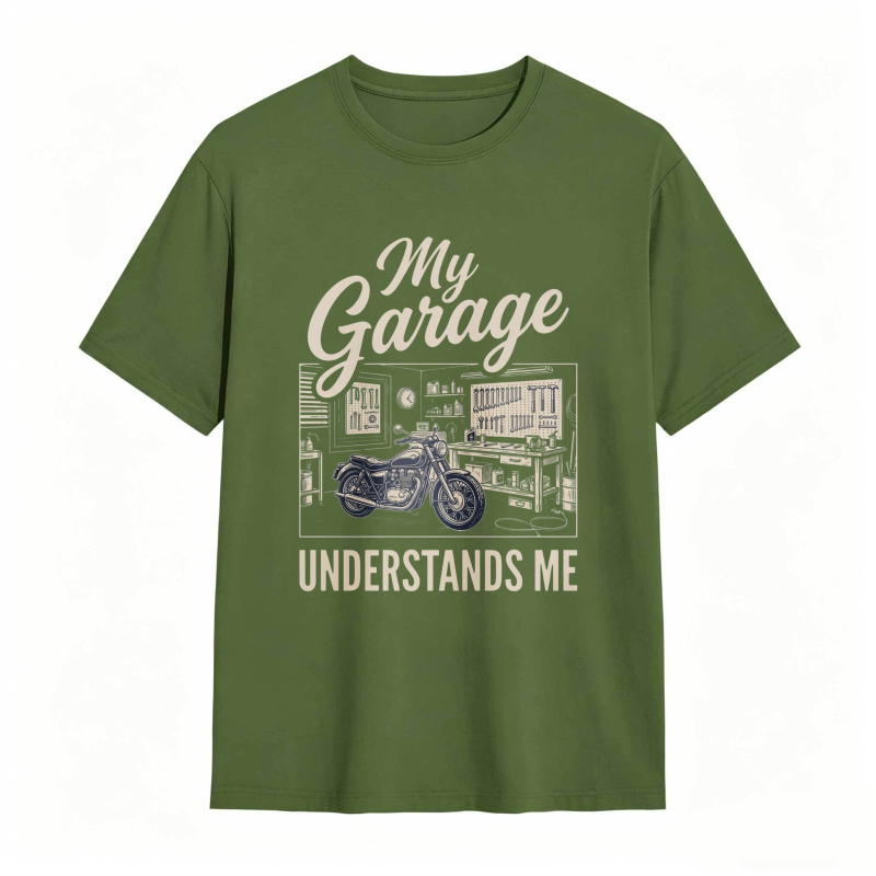 My Garage Understands Me Motorcycle Workshop Design T-shirt