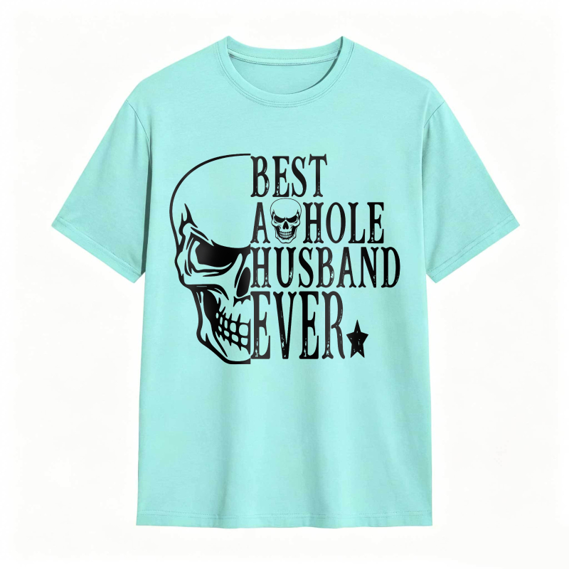 Skull And Text Best A Hole Husband Ever Unisex Classic T-shirt