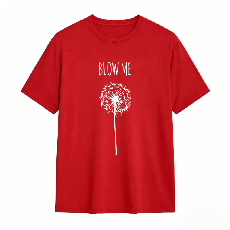 Dandelion Blow Me Text Unisex Classic T-shirt