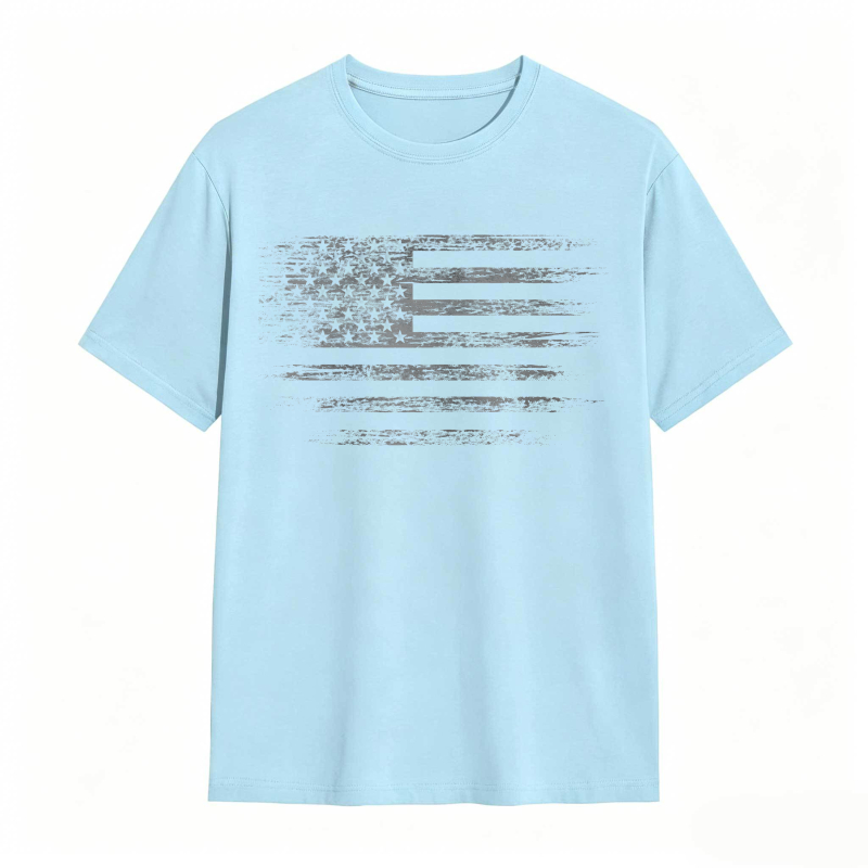 American Flag Distressed Design T-shirt