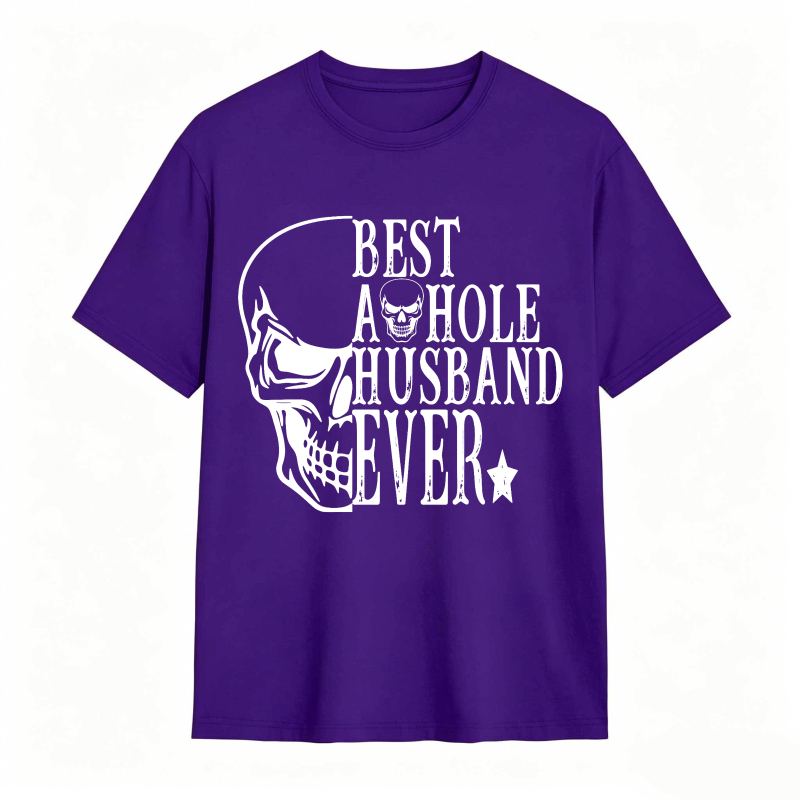 Skull And Text Best A Hole Husband Ever Unisex Classic T-shirt