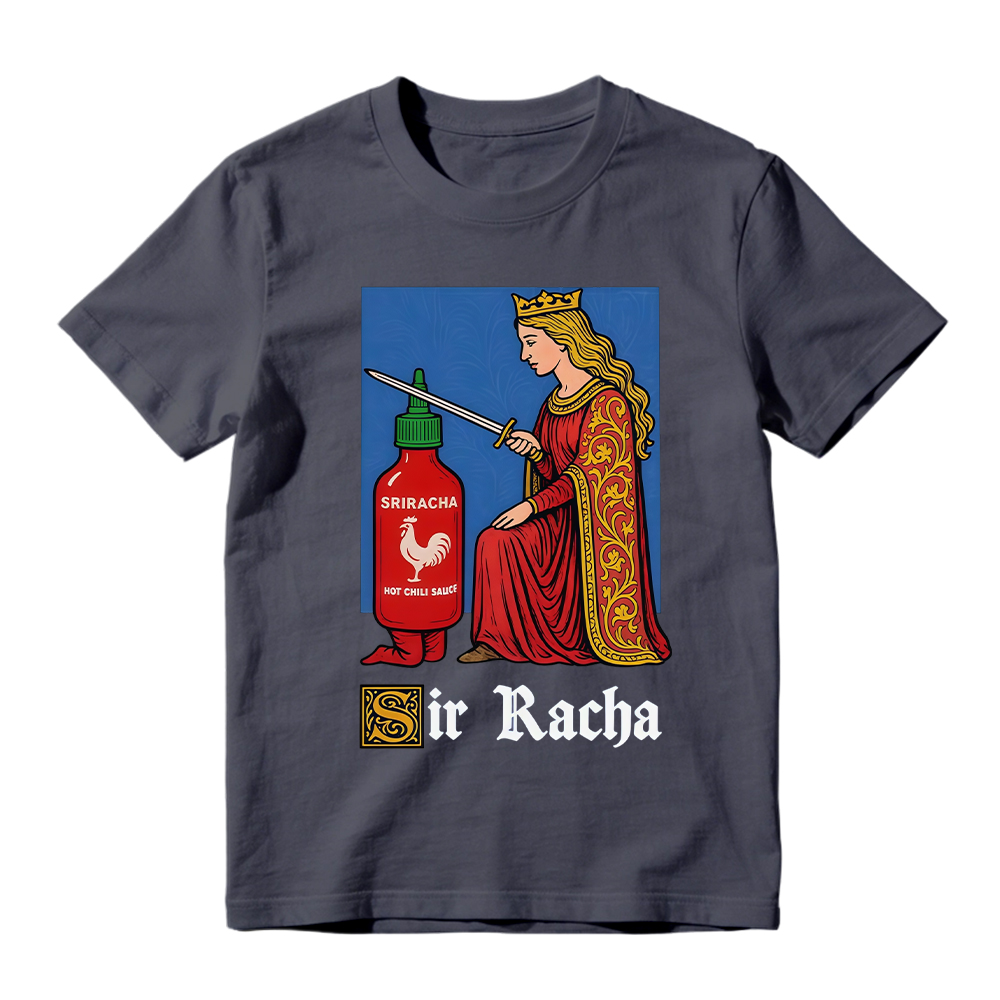 Retro Medieval Art Shirt, Funny Knight Meme Hot Sauce Gift, Red Faire , Unisex