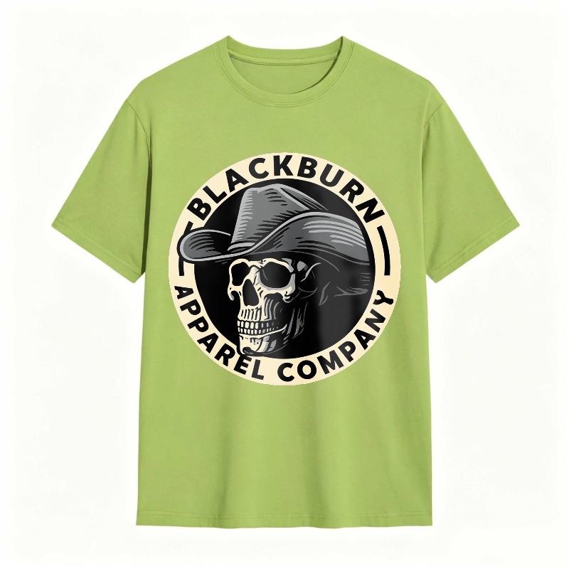 Skull With Cowboy Hat And Blackburn Apparel Company Text Unisex Classic T-shirt