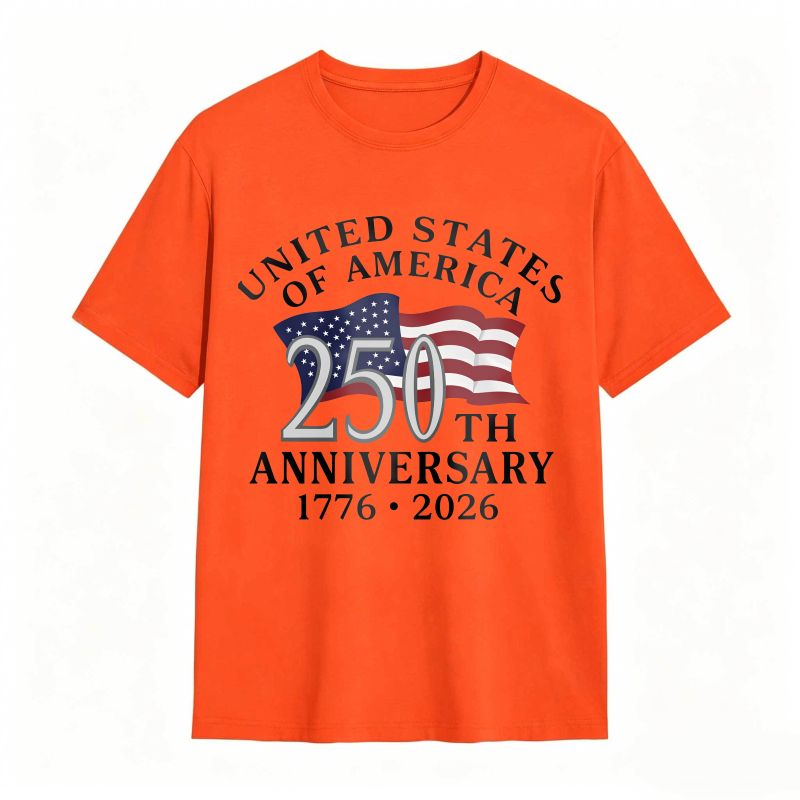 United States Of America 250th Anniversary 1776 2026 Flag Design T-shirt