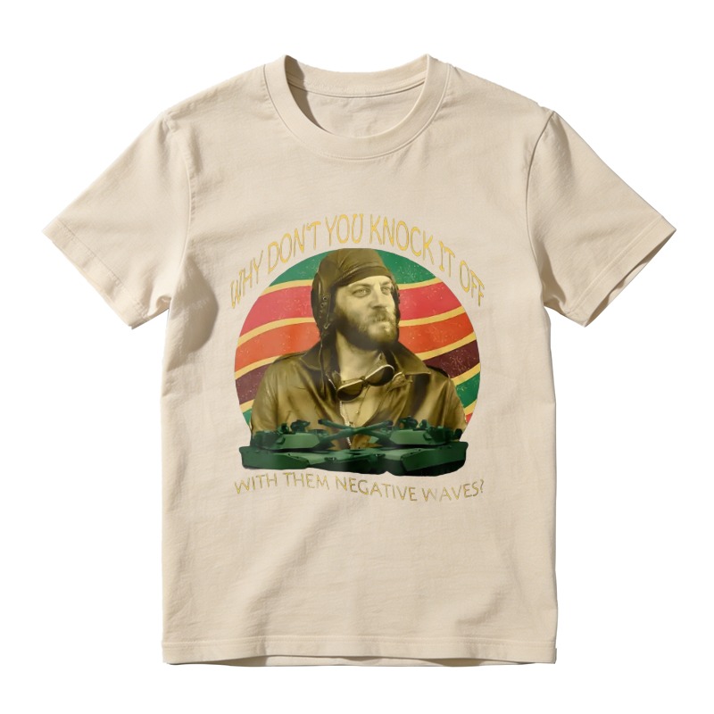 Why Dont You Knock It Off With Them Negative Waves Vintage Retro Sun Graphic Unisex Classic T-shirt