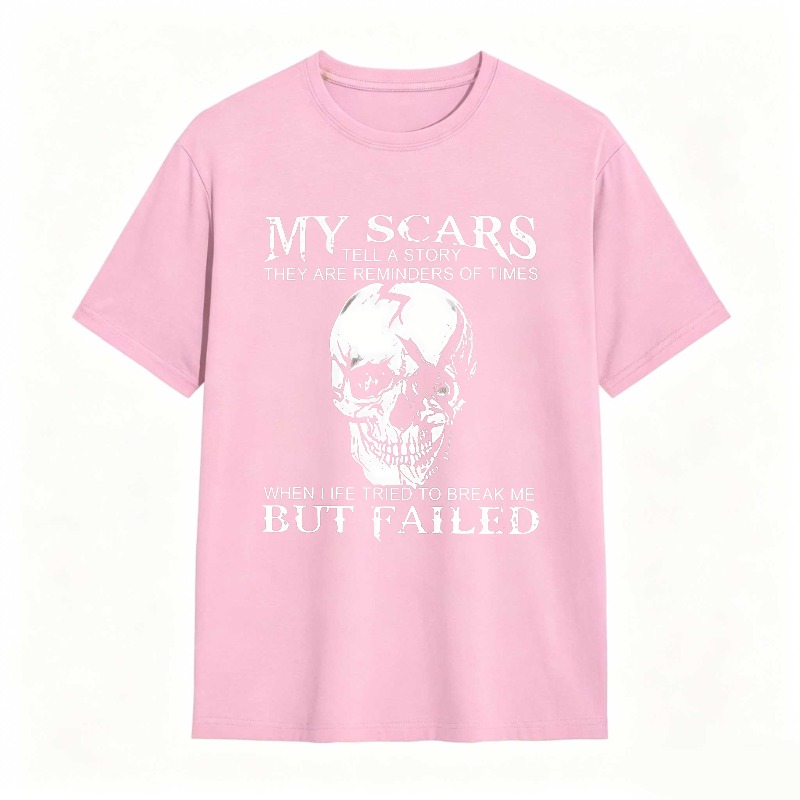 Skull And Scar Story Quote Unisex Classic T-shirt