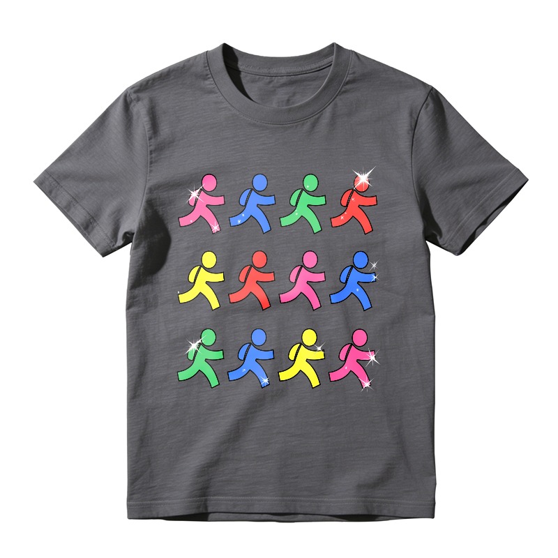 Colorful Running Figures Pattern Unisex Classic T-shirt