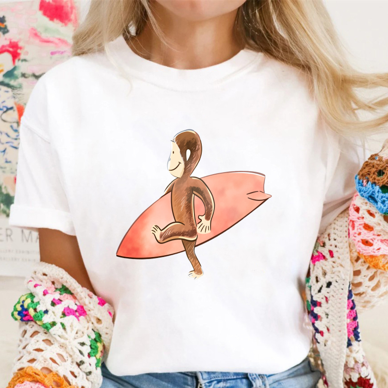 Monkey Surfing On Surfboard Unisex Classic T-shirt