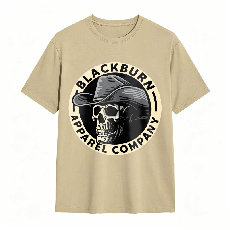 Skull With Cowboy Hat And Blackburn Apparel Company Text Unisex Classic T-shirt
