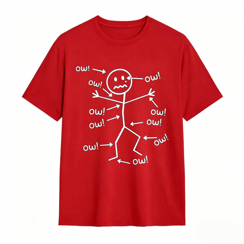 Owl Stick Figure With Arrows And Text Unisex Classic T-shirt
