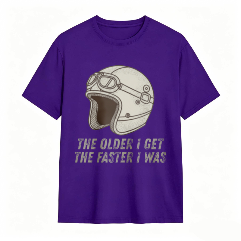 Motorcycle Helmet The Older I Get The Faster I Was T-shirt