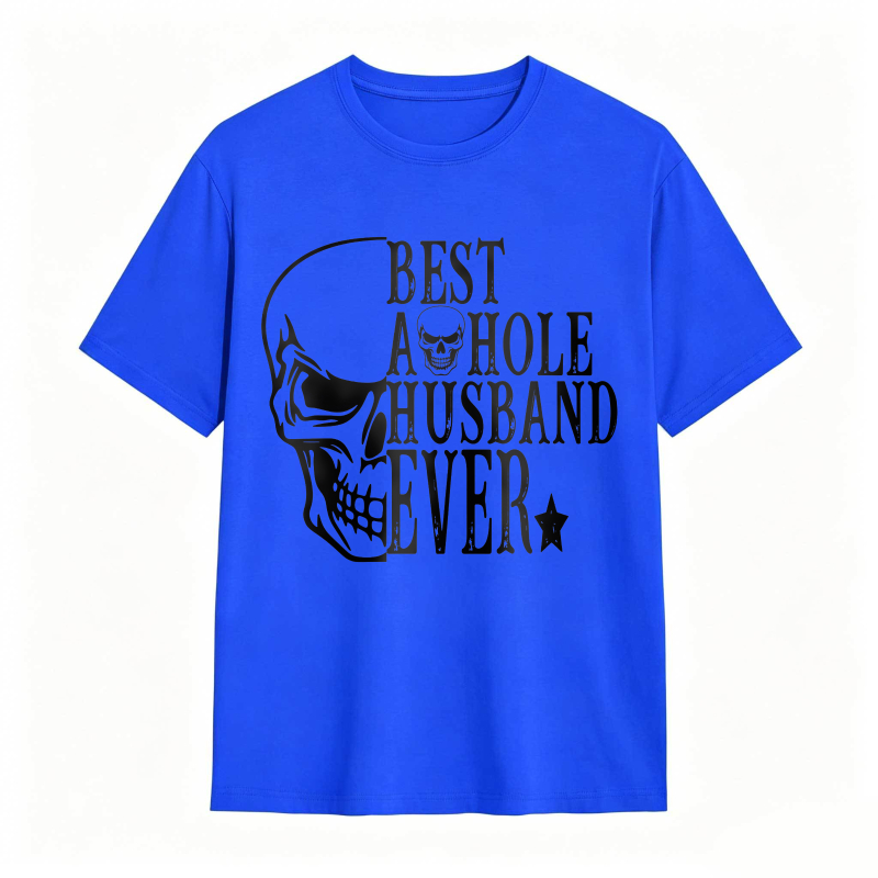 Skull And Text Best A Hole Husband Ever Unisex Classic T-shirt