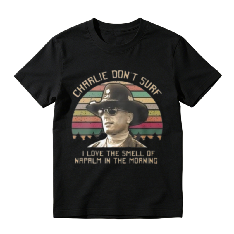 Charlie Dont Surf I Love The Smell Of Napalm In The Morning Vintage Retro Sunset Unisex Classic T-shirt