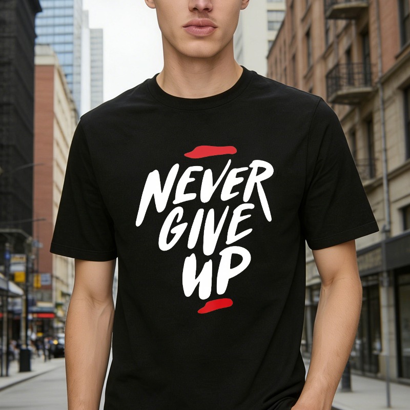 Never Give Up Motivational Quote Unisex Classic T-shirt