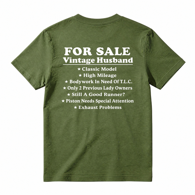 For Sale Vintage Husband Classic Model High Mileage Bodywork In Need Of T L C Only 2 Previous Lady Owners Still A Good Runner Piston Needs Special Attention Exhaust Problems Unisex Classic T-shirt