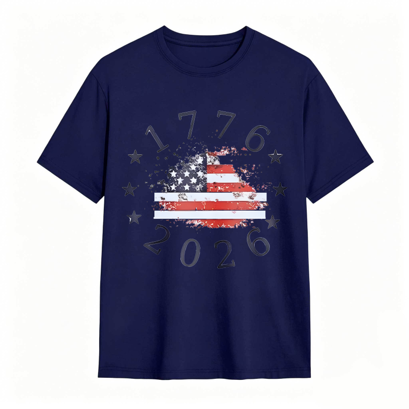 American Flag 1776 2026 Independence Day T-shirt