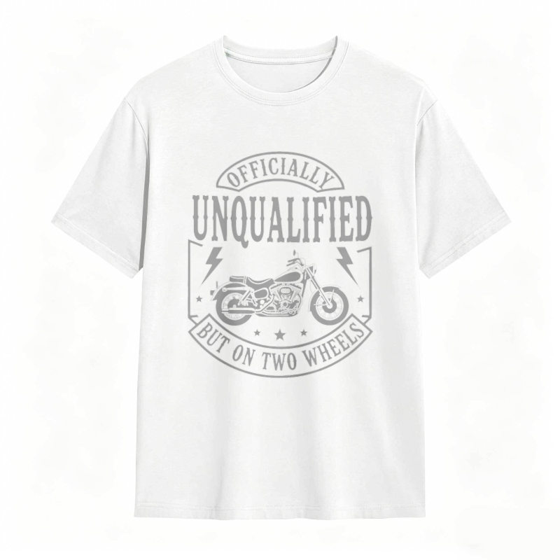 Officially Unqualified But On Two Wheels Motorcycle Design T-shirt