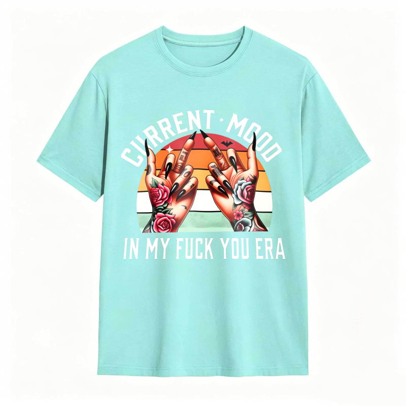 Current Mood In My Era With Tattooed Hands And Rose Design Unisex Classic T-shirt