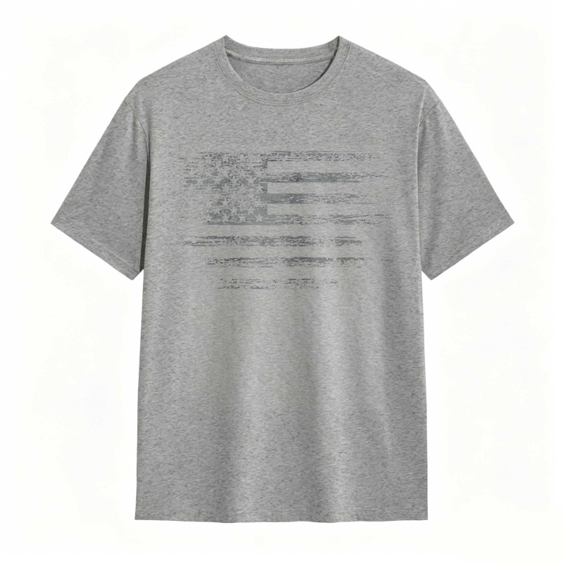 American Flag Distressed Design T-shirt