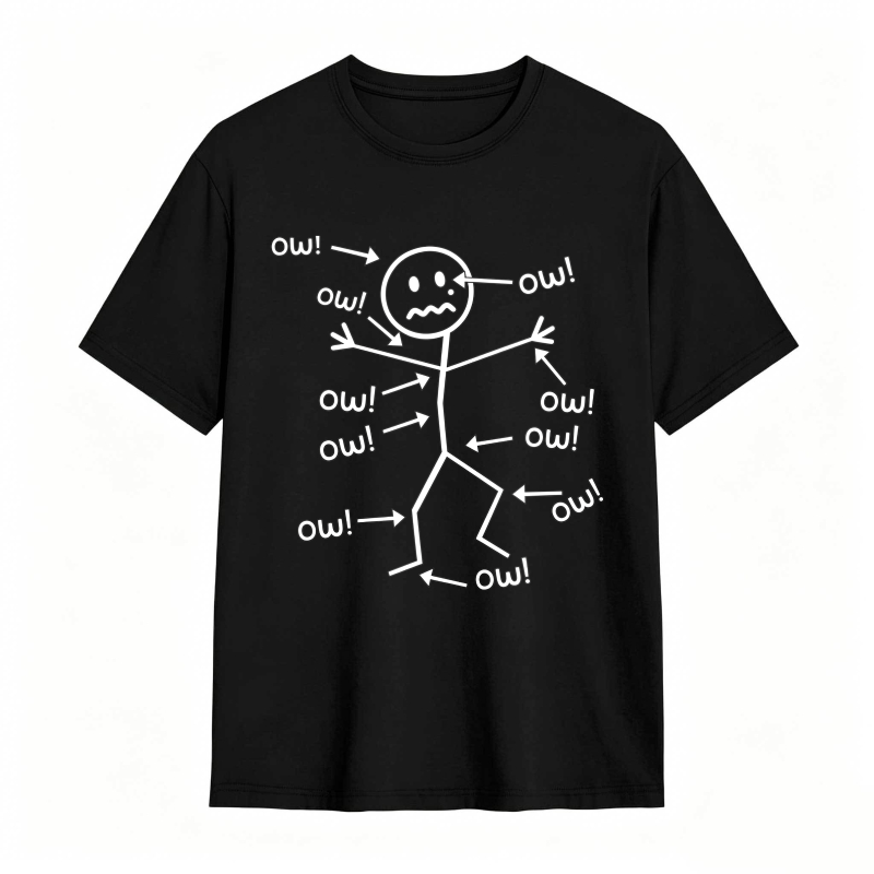Owl Stick Figure With Arrows And Text Unisex Classic T-shirt