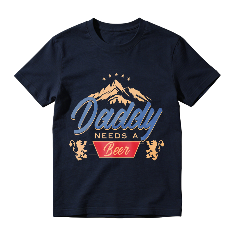 Daddy Needs A Beer Mountain Design Unisex Classic T-shirt