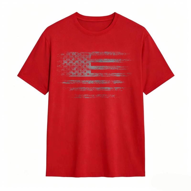 American Flag Distressed Design T-shirt
