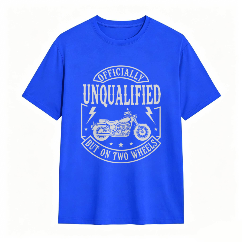 Officially Unqualified But On Two Wheels Motorcycle Design T-shirt