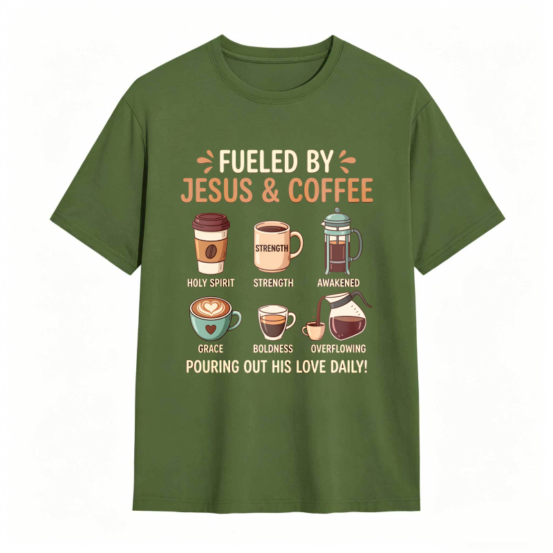 Fueled by Jesus and Coffee T-shirt