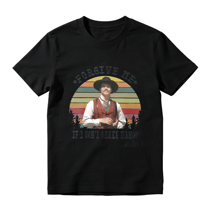Forgive Me If I Don T Shake Hands Cowboy Western Vintage Retro Unisex Classic T-shirt